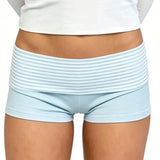 2026 Summer Women Striped Over Fold Shorts Elastic Waist Skinny Short Pants  Daily Casual Lounge Jogging Shorts