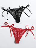2pcs Low Waist Lace Thong For Women Sexy Panties Comfortable Underwear Female Underpants Lingerie C847