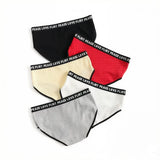 Women's High Waist Panties  Letter Elastic Waistband Soft Ribbed Fabric Comfortable Briefs for Daily Wear women bra K2809