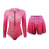 2025 New Sexy Print One Piece Swimsuit Women Swimwear Monokini Long Sleeve Bathing Suit Female Bodysuit Surfing Swim Wear Beach