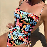 2026 Floral String One Piece Swimsuit Backless Sexy Swimwear Women Bathing Suit Female Swimming Summer Beachwear Bodysuit