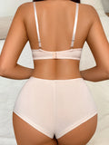Cotton Underwear set Cream Beige Bralette High-Waisted Brief Set Cozy Daily Comfortable Intimate Set Women Lingerie MR3597