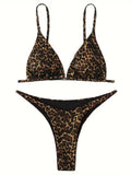 2025 Sexy Leopard Brazilian Bikini Women Swimsuit Female Thong Swimwear Two Pieces Bikini Set Mini Micro Bathing Suit Swim Lady