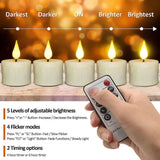 Rechargeable LED Candles By USB Timer Remote Flickering Flames Wedding Candles Birthday Home Decor Tealights Charger Candle Lamp