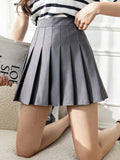 White Women Pleated Skirts Summer High Waist Zipper Girls Dancing JK Mini Skirts Black Fashion Student A Line Faldas 2024