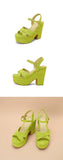 Plus Size Shoes for Women Summer Fashion Candy Colors Buckle Strap High Heel Peep Toe Wedges Sandals Casual Women Beach Shoes