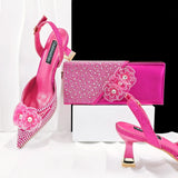 Doershow Lastest Italian Design Fashion Style Ladies Shoes with Matching Bag Set 2026 Nigerian Shoes and Bag Set!  HJ1-1