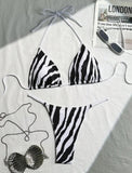 zebra striped micro bikinis sets two pieces halter patchwork swimsuit Brazilian summer bathing suit swimwear swimming suit