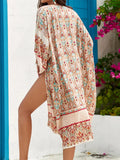 Printed Long Sleeve Crochet Knitted Cardigan Tunic Beach Cover Up Cover-ups Beach Dress Beach Wear Beachwear Female Women K7203