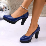 High Heels Shoes Women White Wedding Shoes Thick High Heels Fashion Party Pumps Footwear Black Red Big Size
