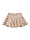 WOMENGAGA Fahsion Women Skorts Spicy Girl Sexy High Waist SlimA-LINE Pleated Skirt Half Body Short Skirt Sweet Korean Style 8NDZ