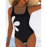 S - XL 2026 Flower Printed High Leg Cut Women Swimwear One Piece Swimsuit Female Monokini Padded Bather Bathing Suit Swim V8231