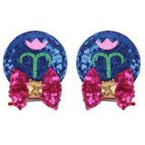 Christmas 2.8"Mouse Ears Hair Clips For Children Sequins Bow Hairpins Girls Festival Party DIY Hair Accessories
