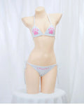 Japanese Anime Kawaii Cat Paw Micro Bikini Set for Women Girl Bandage Backless Mini Swimsuit Underwear Lingerie Bathing Suit
