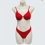 S - XXL 13 Colors Underwire Brazilian Bikini Female Swimsuit Women Swimwear Two-Pieces Bikini Set Bather Bathing Suit Swim V7494