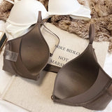 MOYISU Sexy Wireless Minimizer Bra - Seamless Backless Bralette for Large Chest, Anti Sagging Front Closure Breathable Comfort
