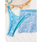 S - XL Three-pieces Bikini set With Skirt Flowers Sequins Bikini Female Swimsuit Women Swimwear Bather Bathing Suit Swim V7864
