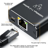 Gigabit 1000Mbps RJ45 Splitter 1 to 2 4 Ethernet Adapter Lan Connector Switch Coupler for PC Laptop TV Box Router Digital TV