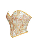 Women’s New European Style Corset, Breathable Hollow-out Lace Bustier, Double Layer Strapless Slimming Shapewear Top