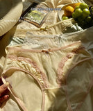2026 Mid-waist Lace Panties Seamless Soft Mulberry Silk Bottom Crotch Women's Lace Panties Women