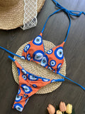 Leopard Halter Scrunch Butt Mini Micro Thong Bikini Women Swimwear Female Swimsuit Two-pieces Bikini Set Bathing Suit Swim Lady