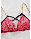 Toucheart Sexy Women's Underwear Set Embroidered Lace Chain Hollow Heavy Craftsmanship Two-piece Set High-quality Lingerie Set