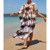 2026 New Colorful Kaftan Tunic Beach Dress Beach Wear Beachwear Beach Cover Up Cover-upsLoose Maxi Dress Female Women V4428