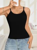 1PCS Solid Women's Camisole Tank Top Adjustable Straps Padded Camisole Women's Underwear Comfy Simple Outdoor Sports Top