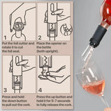 HOMEFISH Electric Wine Bottle Opener Automatic Red Wine Corkscrew Rechargeable Wine Opener One-click Button Wine Tools