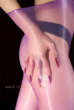 Sexy Silk Horse Oil Stockings Thin Anti-Snag Glossy Pearl Pantyhose Solid Color Transparent Mesh Nightclub Wear Pantyhose 0RG0