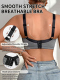 Daily Plaid Women's Bra Push up Underwire Seamless Underwear Stylish Strappy Cross Wide Shoulder Straps Women Lingerie