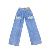 Women's Jeans Trend High-Waisted Distressed Skinny Straight-Leg Jeans Solid Color Distressed Finish Button-Fly Zipper Trousers