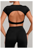 Sexy Hollow Out Backless Sports Shirts Women Shorts Sleeve High-strength Double-layer Stitching Without Chest Sports Tank Tops