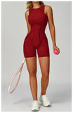 New Seamless Yoga Jumpsuits Sports Fitness Hip-lifting Backless Shorts One-piece Workout Gym Leggings Tracksuits for Women