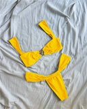 Push Up Bikinis Women Swimsuits 2025 Swimwear Sexy Starfish Bikini Set Thong Brazilian Biquini Bathing Suit Solid Beachwear