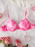 Summer Beach Bikini Colorful Ombre Shell Cup for Women's bra Sexy Push-Up Comfort Underwire Bra Women's Beach Vacation lingerie