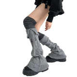 New Japanese Lolita Sweet Girl Leg Warmer Knit Socks Wool Ball Knitted Foot Cover Women Autumn Winter Heap Heap Socks