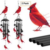 Lucky Wind Chime Garden Decor With Gradient Bird Ornament