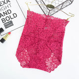 1pcs High-Rise Sexy Lace Briefs Comfortable Stretchy Semi Sheer French-Cut Panties Women's Underwear Breathable Lingerie S-3XL