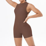 Women's Seamless Yoga Jumpsuit New Beautiful Back & Pleats Hip Lifting Short Jumpsuit Sports Running Fitness Jumpsuit Yoga Suit