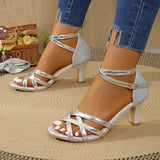 Summer Cross Strap  Sandals New Fashion Sexy Stiletto Sandals for Women Large Size