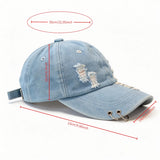 Men Women Denim Baseball Cap Stylish Solid Color Adjustable Hats for Travel Daily Wear Summer Sun Hats