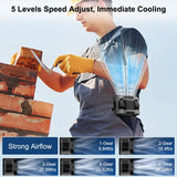 20000mAh Waist Fan Wearable Hanging Neck Fan USB Rechargeable Bladeless Air Conditioner Outdoor Waist Clip Fan with Power Bank