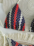 XS - L Mesh Knitted Rope Halter Brazilian Bikini Women Swimwear Female Swimsuit Two-pieces Bikini Set High Cut Bathing Suit Swim