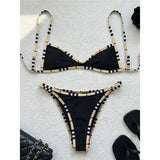 XS - L 2026 Printed Polka Dot Bikini Female Swimsuit Women Swimwear Two-pieces Bikini Set Plaid Bather Bathing Suit Swim V8039