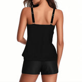 2026 Pinted Floral Tankini Two Pieces Swimsuit Women Vintage Swimwear Female Bathers Bathing Swimming Swim Suit Beachwear