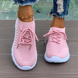Spring Autumn Solid Breathable Mesh Flat Shoes Women Plus Size Non Slip Sock Sneakers Woman Comfortable Soft Sole Sport Shoes