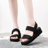 Big Size Minimalist Slingback Wedge Sandals For Women Outdoor Summer Platform Shoes Light Weight Soft EVA Female Leisure Sandals