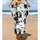 Sexy Zebra Printed V Neck Tunic Beach Cover Up Cover-ups Beach Dress Beach Wear Beachwear Beach Long Dress Female Women V4159
