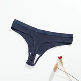 1PC Cotton Panties Sexy Low Waist Thongs Women G-string Female Underpants Solid Color Comfortable Girls Lingerie M-XXL